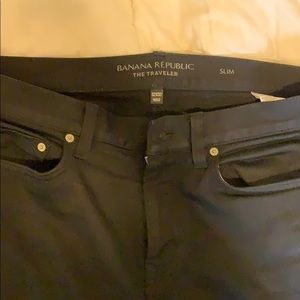 Banana Republic The Traveler Black Chinos
